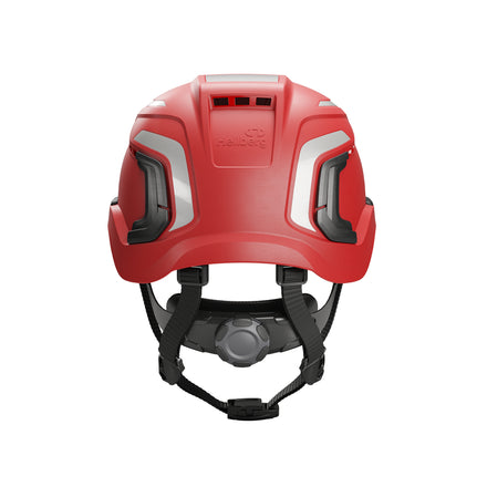 Hellberg Sector Safety Helmet (by Snickers) Micro Peak Wheel Ratchet Vented | Red | 32508-001