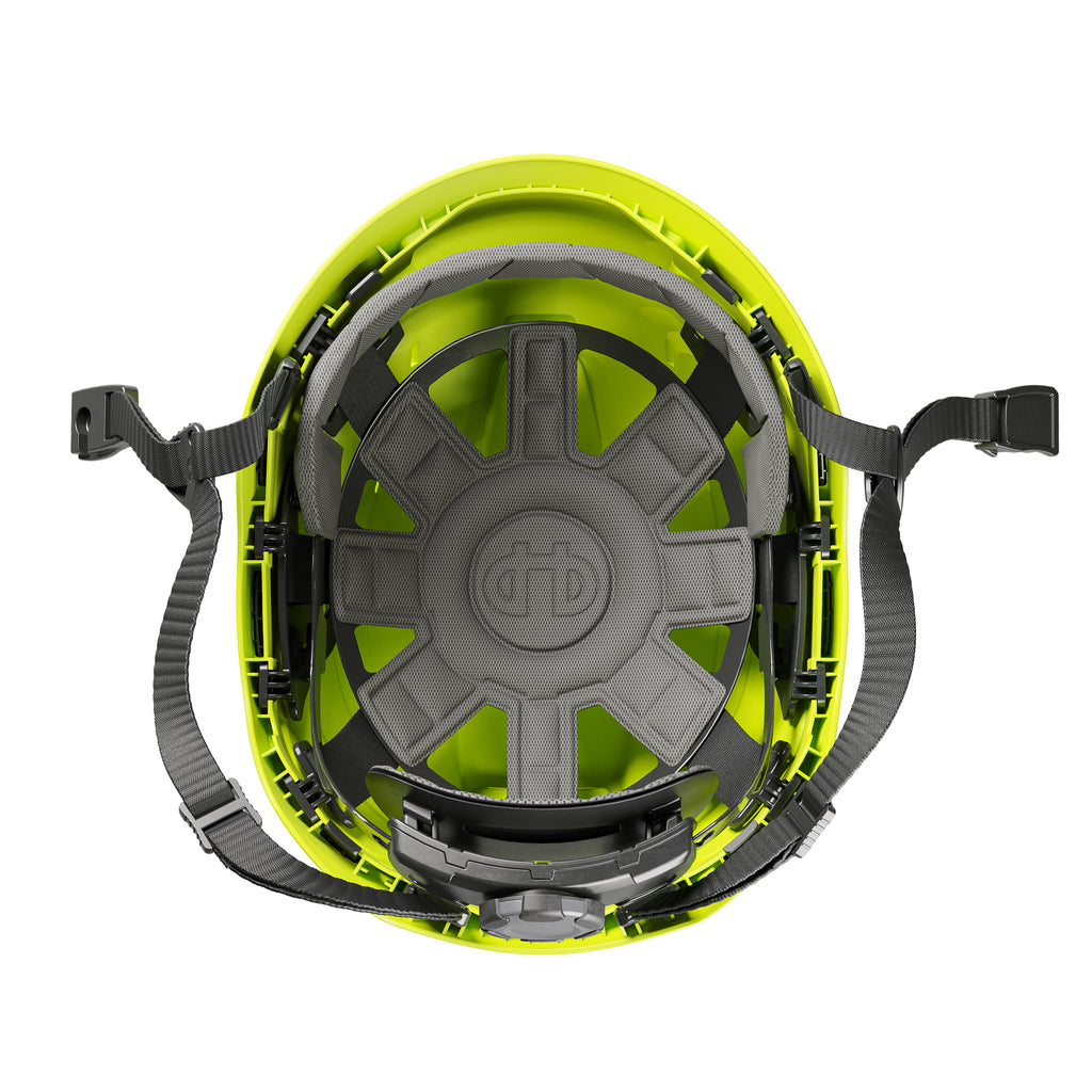 Hellberg Sector Safety Helmet (by Snickers) Micro Peak Wheel Ratchet Vented | Neon Yellow | 32509-001