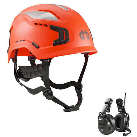 Hellberg Sector Ear Defenders Vented Hard Hat Kit | Orange
