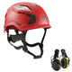 Hellberg Sector Ear Defenders Vented Hard Hat Kit | Red