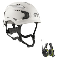 Hellberg Sector Ear Defenders Vented Hard Hat Kit | White