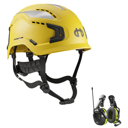 Hellberg Sector Ear Defenders Vented Hard Hat Kit | Yellow