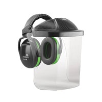 Hellberg Secure 1 Headband Style Ear Defenders & Clear Polycarbonate Visor Set - SNR 26 | 44101-001 (by Snickers)