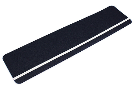 Heskins H3412XUA - Dual Purpose Safety-Grip Striped Tile - Black with Glow in the Dark Stripe