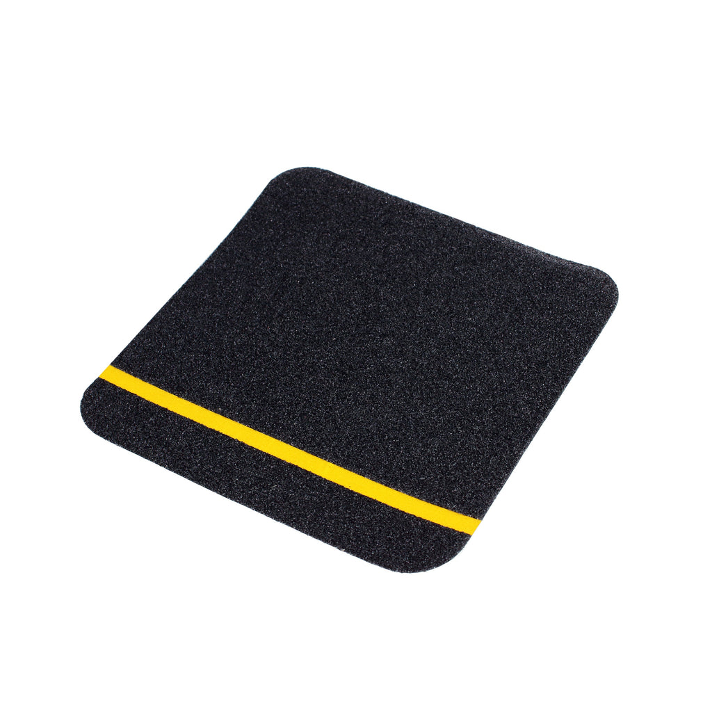 Heskins H3412YUA - Dual Purpose Safety-Grip Striped Tile - Black with Yellow Reflective Stripe