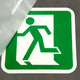 Heskins H7801L - Glow In The Dark Floor Signs - Exit Left