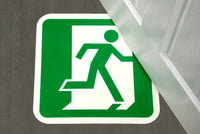Heskins H7801R - Glow In The Dark Floor Signs - Exit Right