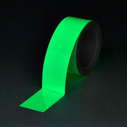 Heskins H8154 - High Quality Egress Glow In The Dark Marking Tape - Super - 15m Roll