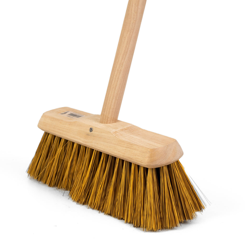 Hillbrush 254mm Trade Soft Sweeping Broom Synthetic Coco Fill (1200mm Threaded Wooden Handle Kit)