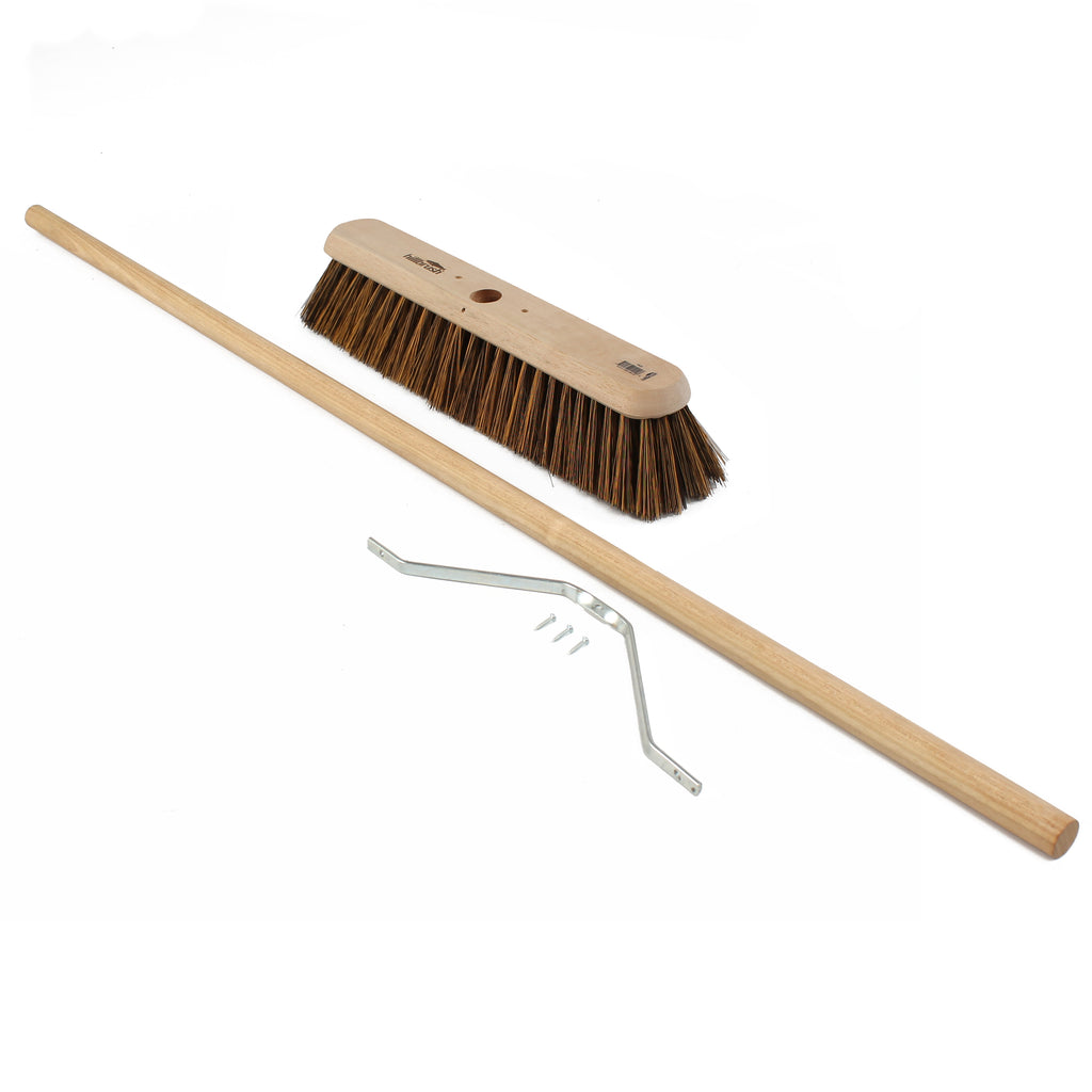 Hillbrush 457mm Trade Soft Platform Broom Synthetic Coco Fill (1500mm Tapered Platform Handle & Stay Kit)