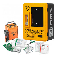 HypaGuard Outdoor Automatic External Defibrillator Cabinet with HypaStop Bleed Control Kit