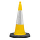 Yellow Traffic Cones 500mm, 750mm, 1000mm Road Cones JSP Dominator