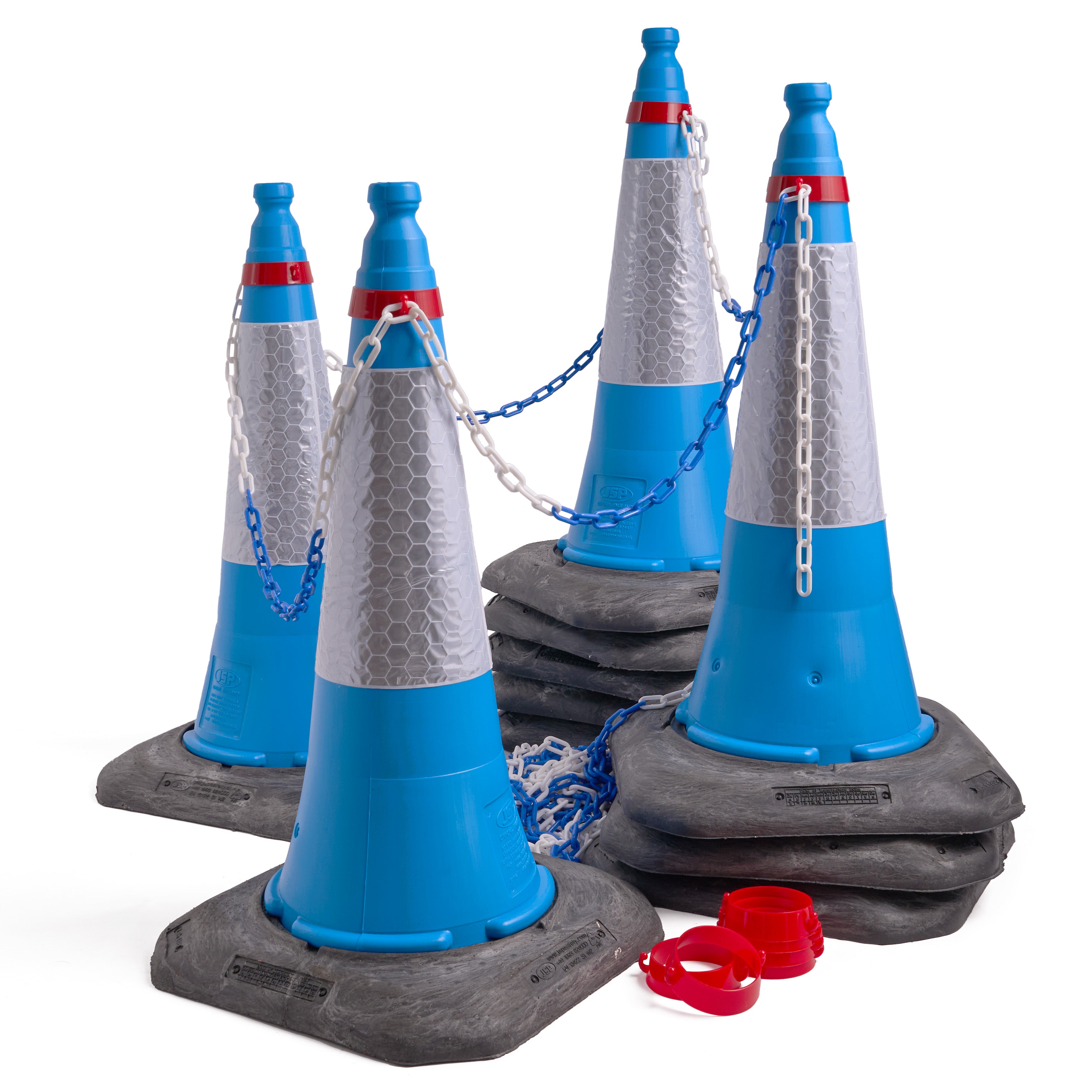 Plastic Cone & Chain Barrier Kit Includes 10 Cones, Connectors & 25m ...