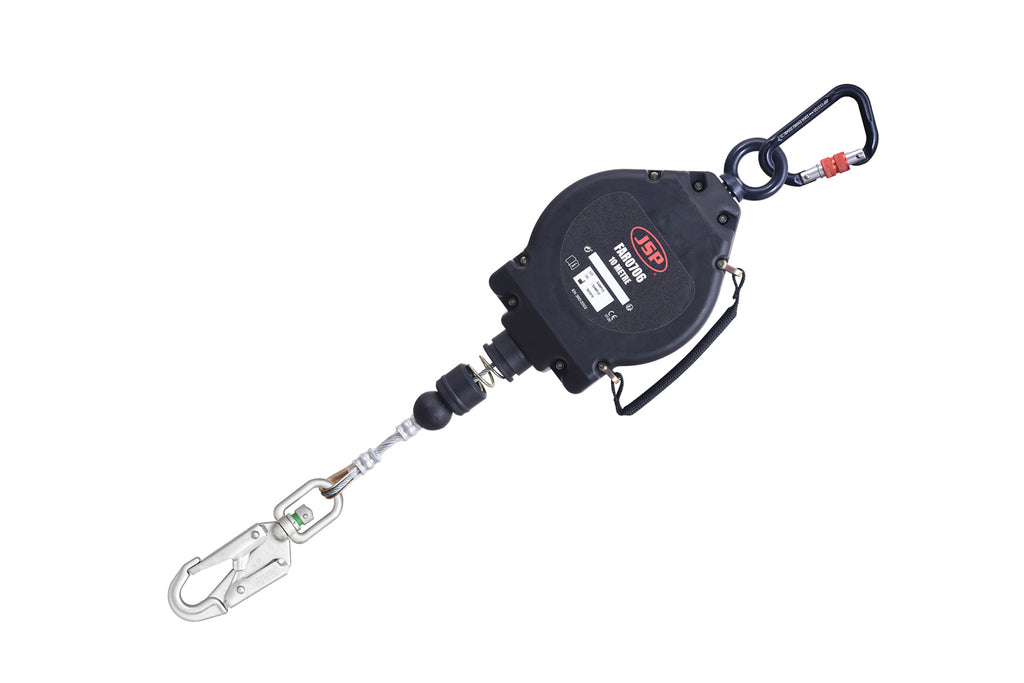 JSP 10m Wire Self Retractable Lifeline Including Swivel Snap Hook