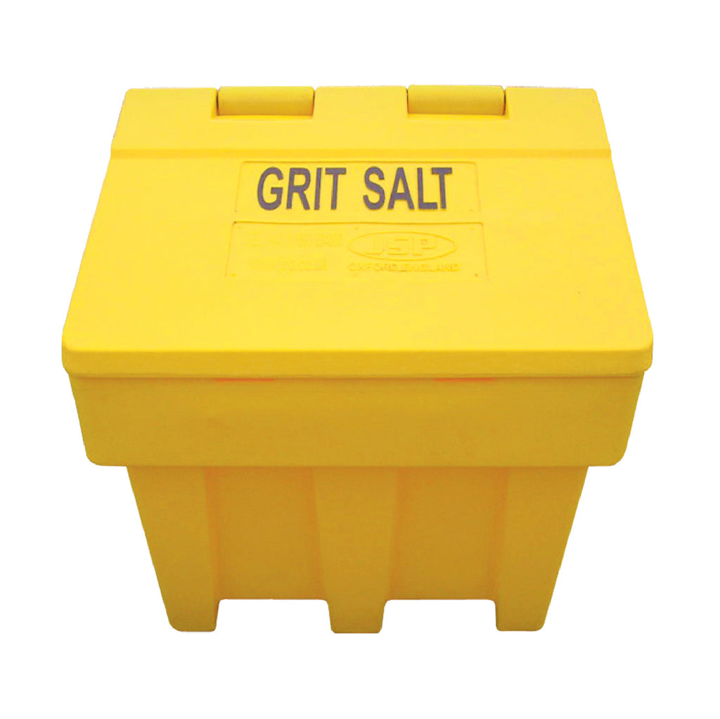 200L Grit Bin In Yellow - Medium Size With Forklift Slots