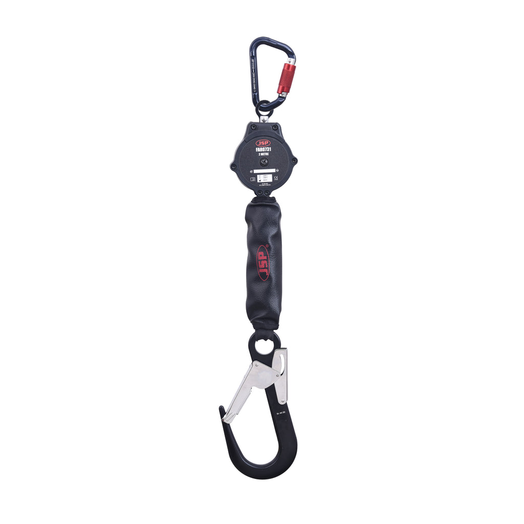 JSP 2m Lightweight Retractable Fall Limiter Inc Scaffold Hook