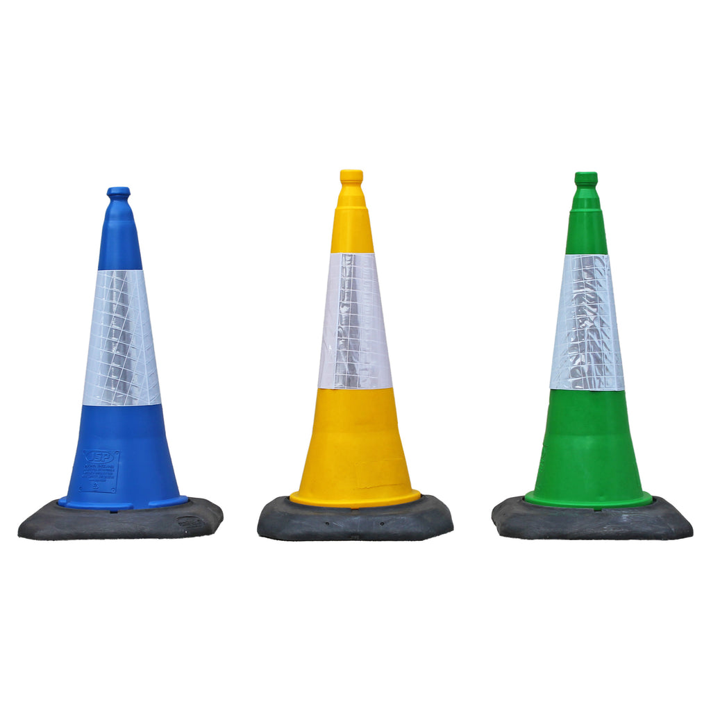 Green Traffic Cones 500mm, 750mm, 1000mm Road Cones JSP Dominator