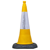 Yellow Traffic Cones 500mm, 750mm, 1000mm Road Cones JSP Dominator (750mm)