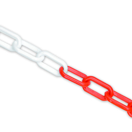 JSP 6mm Plastic Barrier Chain 25M - Multiple Colours 25M (Red & White)