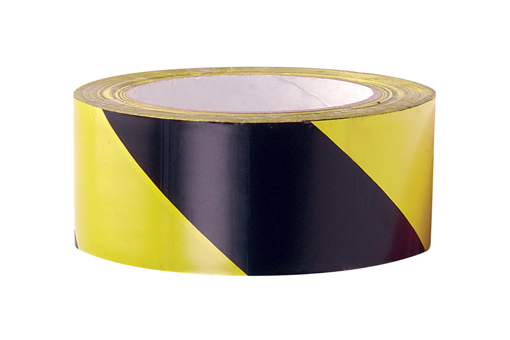 Striped Barrier Tape - Non-Adhesive - 500 Metre Roll (Yellow & Black)