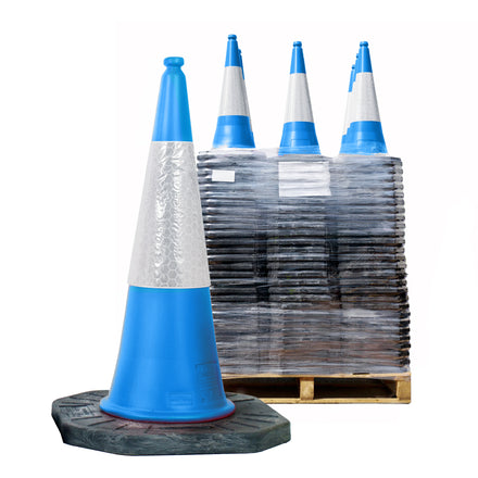 Blue Dominator Traffic Cones 1000mm JSP Road Cone