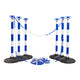 JSP Post And Chain Barrier Kit - Multiple Colours (Blue & White / 6 Post - 25m Chain)