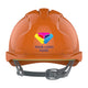 JSP EVO2 Branded Safety Helmet Mid Peak Slip Ratchet Vented | Orange