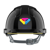 JSP EVOLite Branded Safety Helmet Mid Peak Slip Ratchet Vented (Black / 1 Colour)