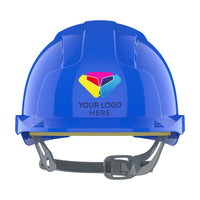 JSP EVOLite Branded Safety Helmet Mid Peak Slip Ratchet Vented | Blue