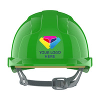 JSP EVOLite Branded Safety Helmet Mid Peak Slip Ratchet Vented | Green