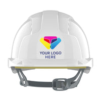 JSP EVOLite Branded Safety Helmet Mid Peak Slip Ratchet Vented | White