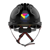 JSP EVOLite Skyworker Branded Safety Helmet Micro Peak Wheel Ratchet Vented (Black / 1 Colour)