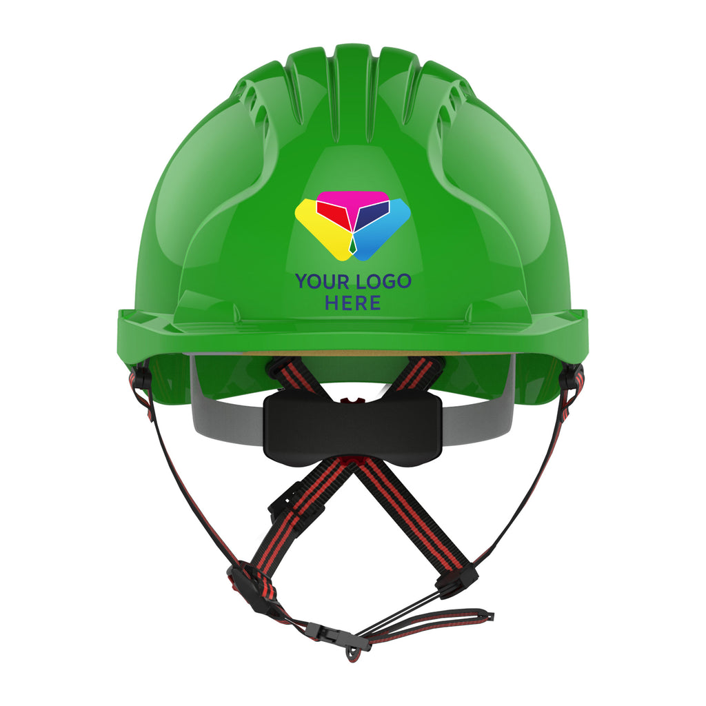 JSP EVOLite Skyworker Branded Safety Helmet Micro Peak Wheel Ratchet Vented (Green / 1 Colour)