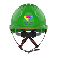 JSP EVOLite Skyworker Branded Safety Helmet Micro Peak Wheel Ratchet Vented | Green