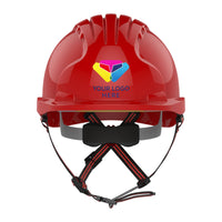 JSP EVOLite Skyworker Branded Safety Helmet Micro Peak Wheel Ratchet Vented | Red