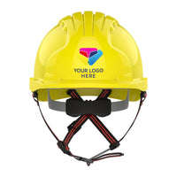 JSP EVOLite Skyworker Branded Safety Helmet Micro Peak Wheel Ratchet Vented | Yellow