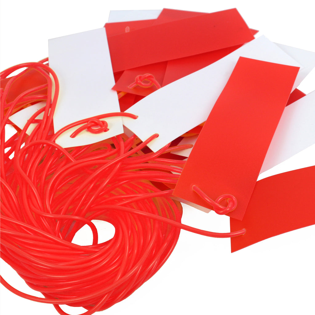 Red And White Safety Bunting - Pendant Caution Marker 26m JSP