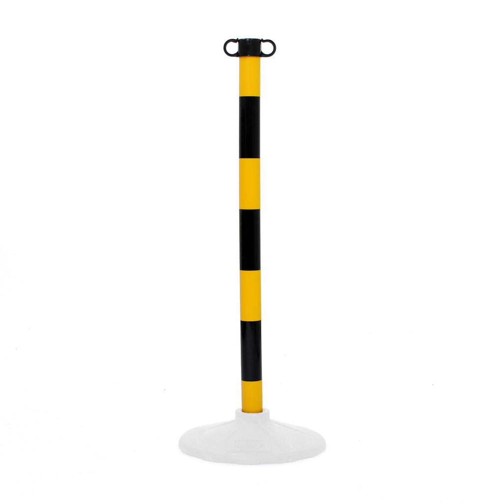 JSP Post & Chain Support Post - Optional Base - Multiple Colours (Yellow & Black / Base Not Included)