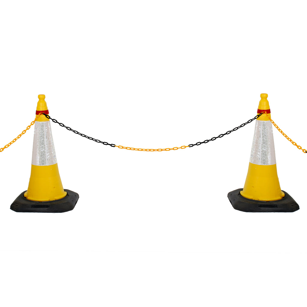 JSP 10 Cone & Chain 25M Kit - Multiple Colours 25M (Yellow & Black)