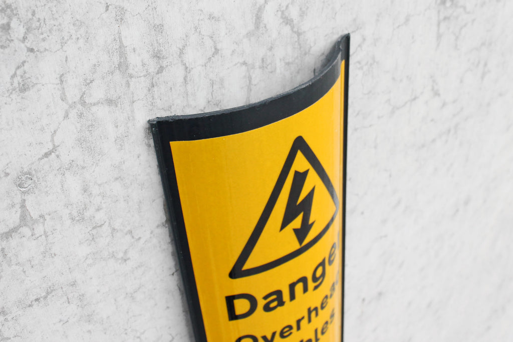 'Danger Overhead Cables' Verge Marker Post