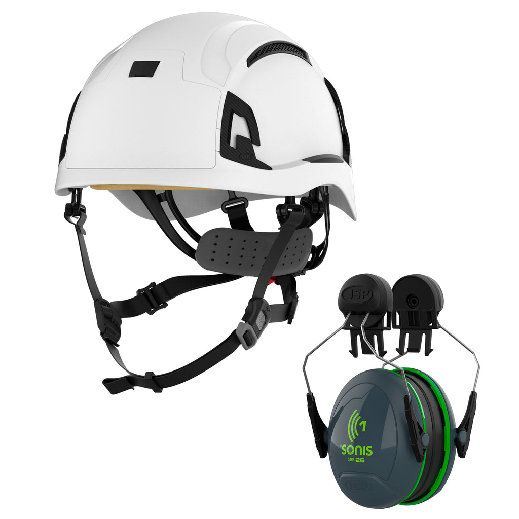 JSP EVO Alta Baseworker With JSP Sonis Ear Defenders Hard Hat Kit