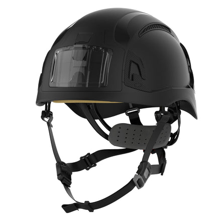 JSP EVO Alta Baseworker Wheel Ratchet Safety Helmet Vented (Black / ID Badge Holder)