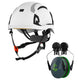 JSP EVO Alta Dualswitch With JSP Sonis Ear Defenders Hard Hat Kit | White