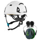JSP EVO Alta Skyworker With JSP Sonis Ear Defenders Hard Hat Kit | White