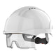 JSP EVO VISTAlens Wheel Ratchet Safety Helmet Vented (White/White)