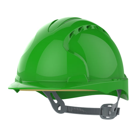 JSP EVO2 Safety Helmet Mid Peak Slip Ratchet Vented (Green)