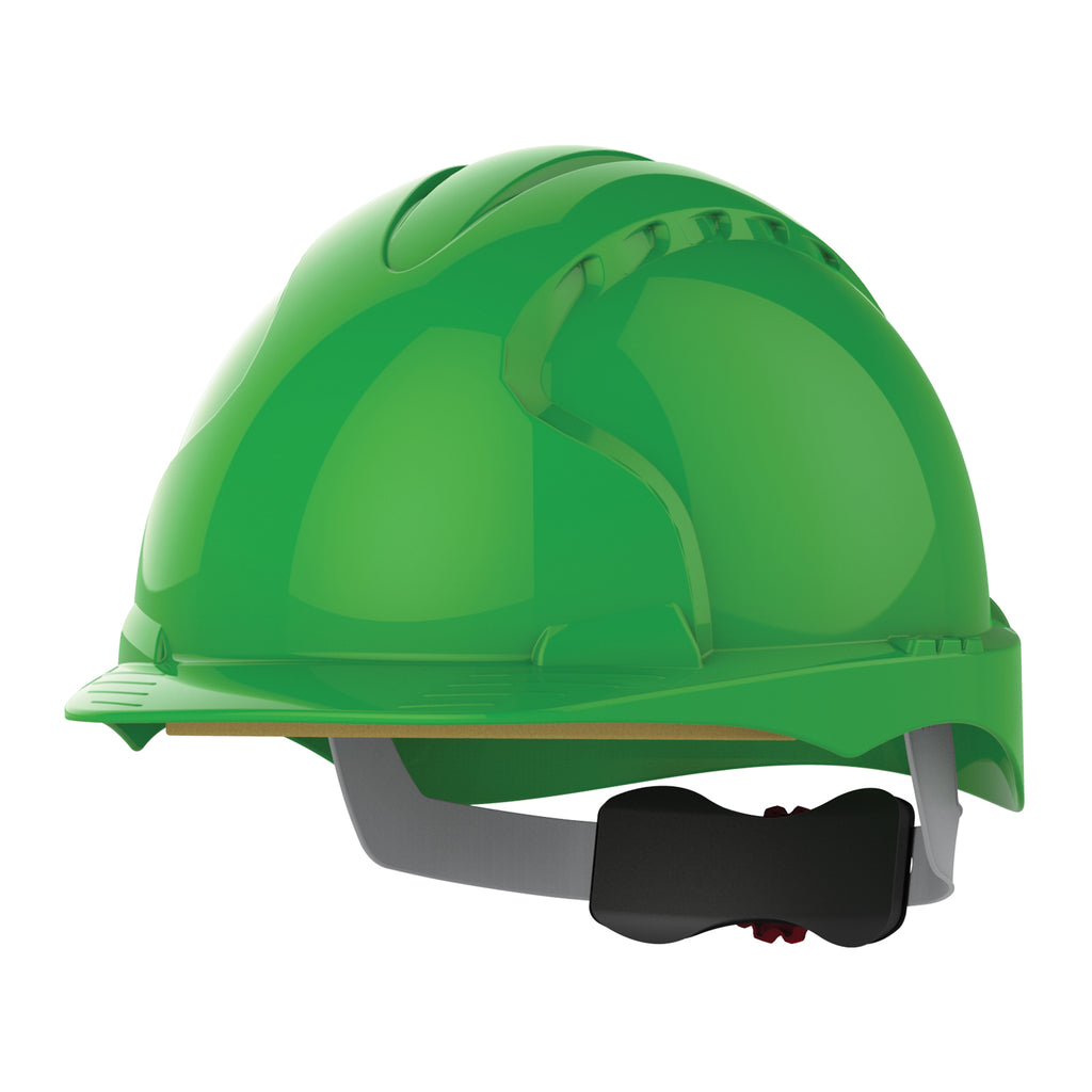 JSP EVO3 Safety Helmet Mid Peak Wheel Ratchet (Green)