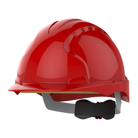 JSP EVO3 Safety Helmet Mid Peak Wheel Ratchet (Red)