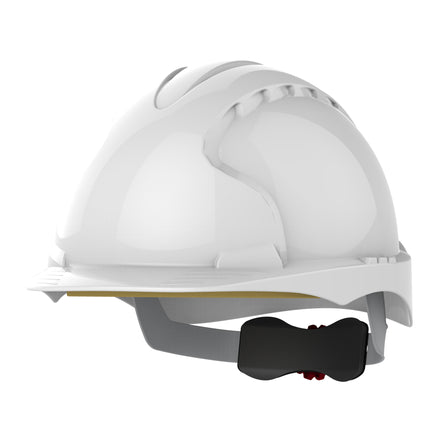 JSP EVO3 Safety Helmet Mid Peak Wheel Ratchet (White)