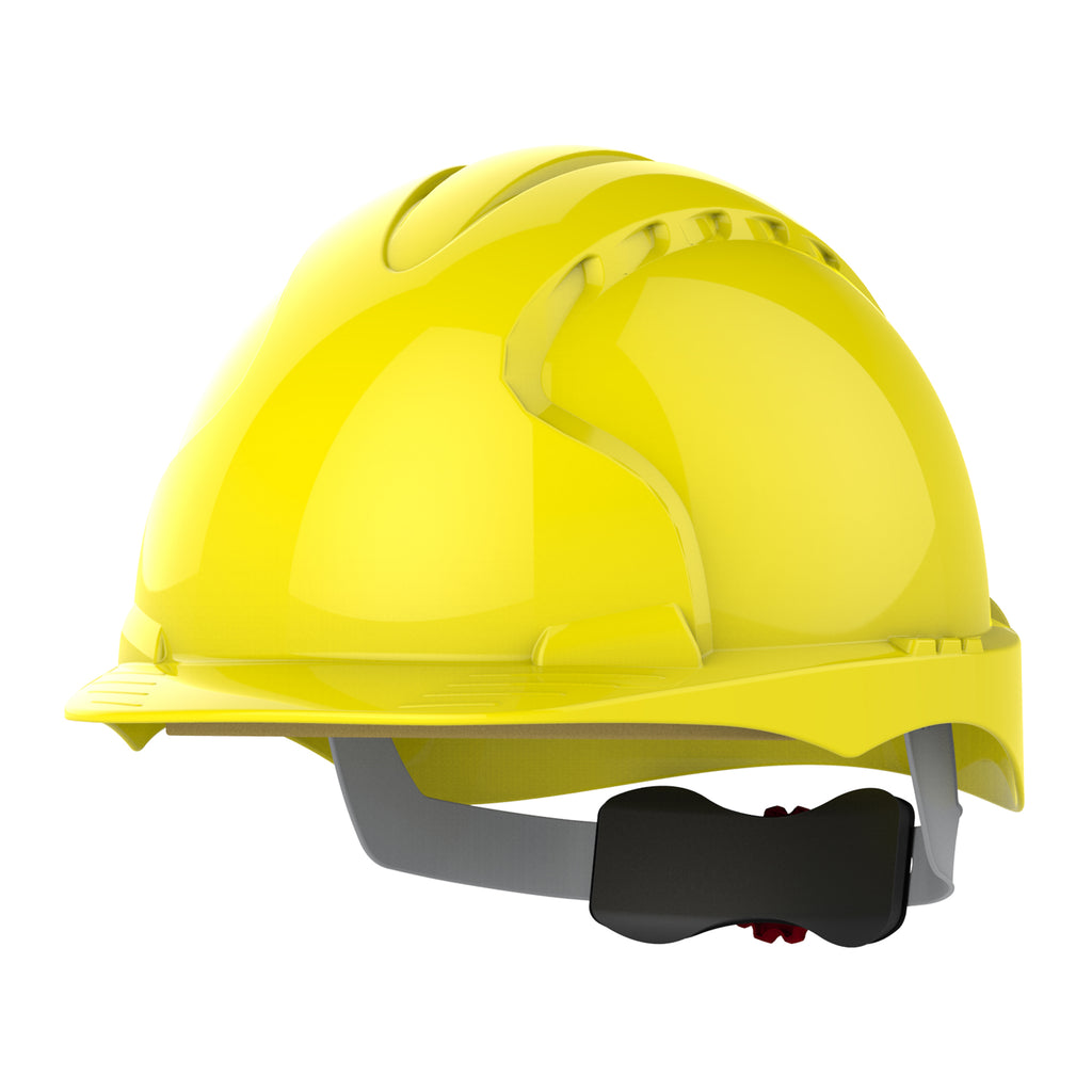 JSP EVO3 Safety Helmet Mid Peak Wheel Ratchet (Yellow)